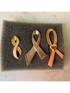 Avon Trio of Breast Cancer Awareness Tack Pins